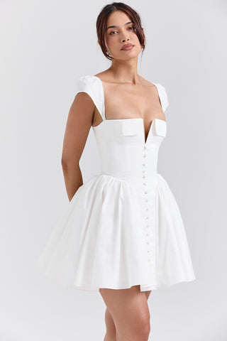Evelyn Sweetheart Plissiertes Minikleid 