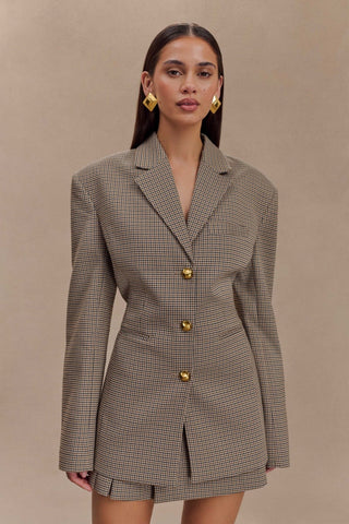 Blazerjacken mit Gitterschnalle 
