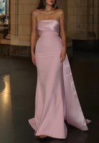 Chic Straight Across Sleeveless Sleek Mermaid Evening Formal Dress