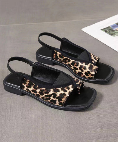 New Summer Elastic Back Strap Square Headed Roman Shoes
