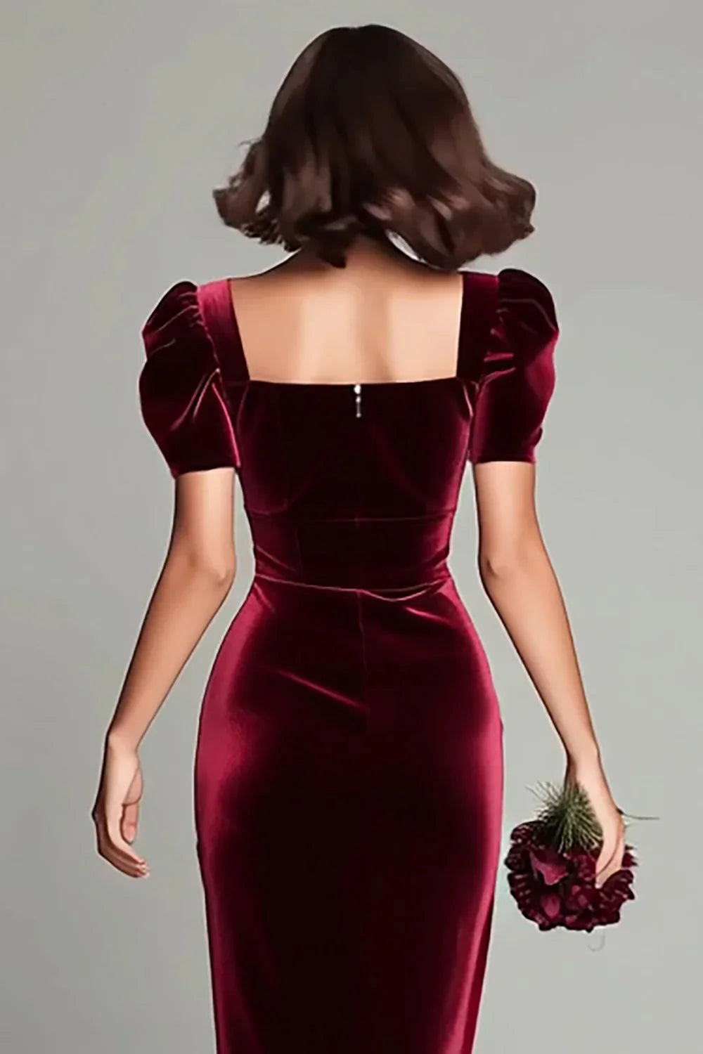 Velvet Sheath Long Holiday Party Dress