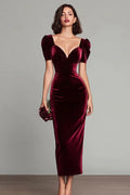 Velvet Sheath Long Holiday Party Dress
