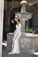 Elegant Slip Backless Maxi Prom Dress