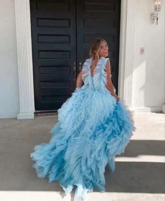 Cielo Nuevo Estilo Largo Vestido de Fiesta Hinchado sin Mangas Vestidos de Fiesta