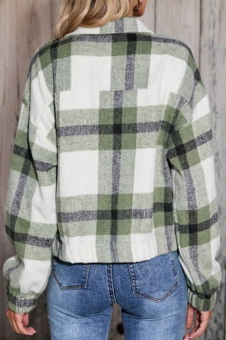 Prendas de abrigo informales con cuello tipo polo y bolsillos geométricos (4 colores) 