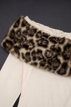 Sexy Asymmetric Fuzzy Off Shoulder Long Sleeve Tee