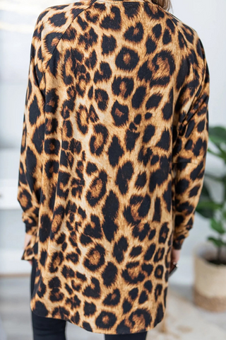 Casual Leopard O Neck Tops(3 Colors)