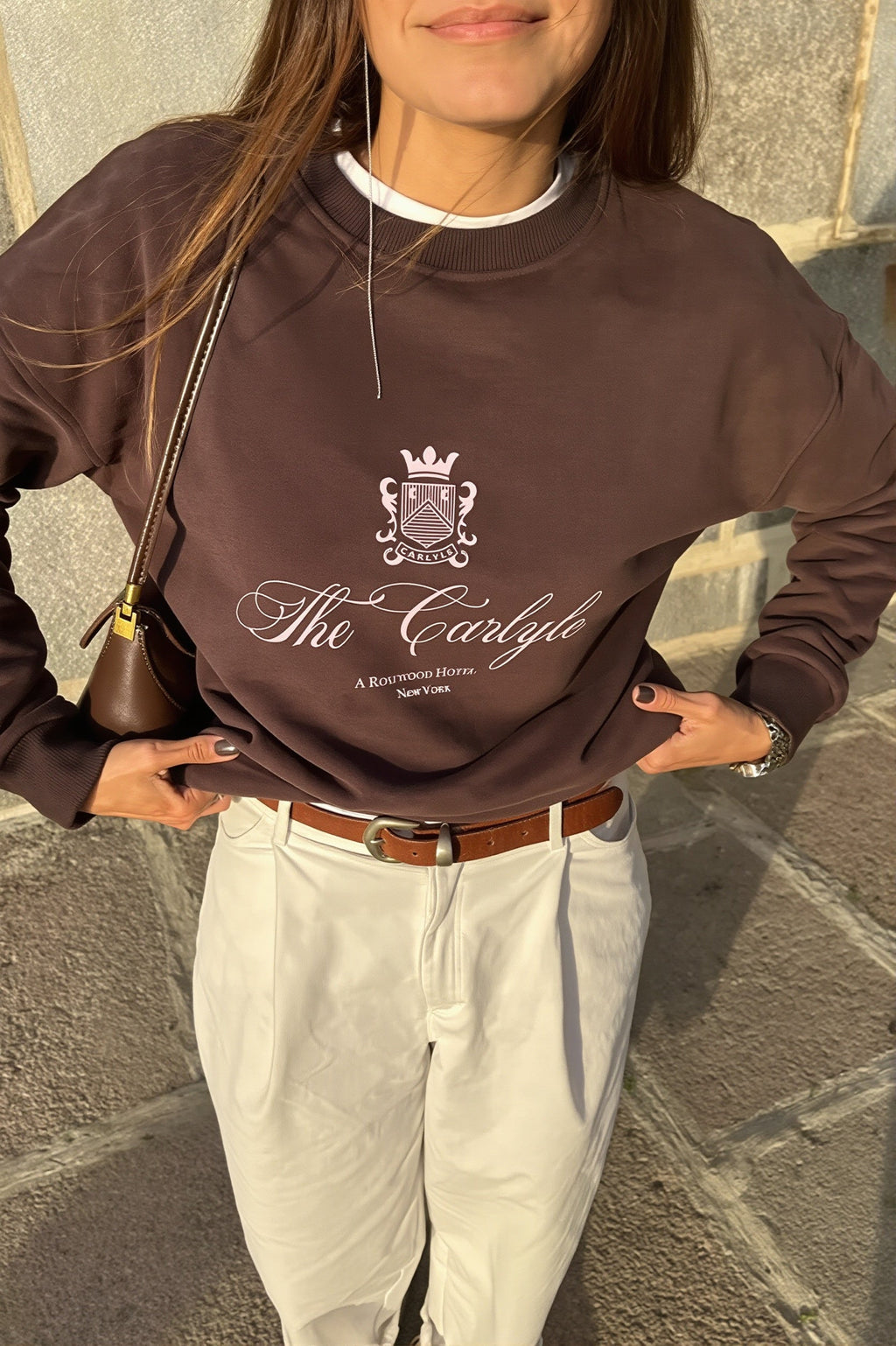 Letter Graphic Crew Neck Sweatshirt