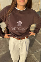 Letter Graphic Crew Neck Sweatshirt