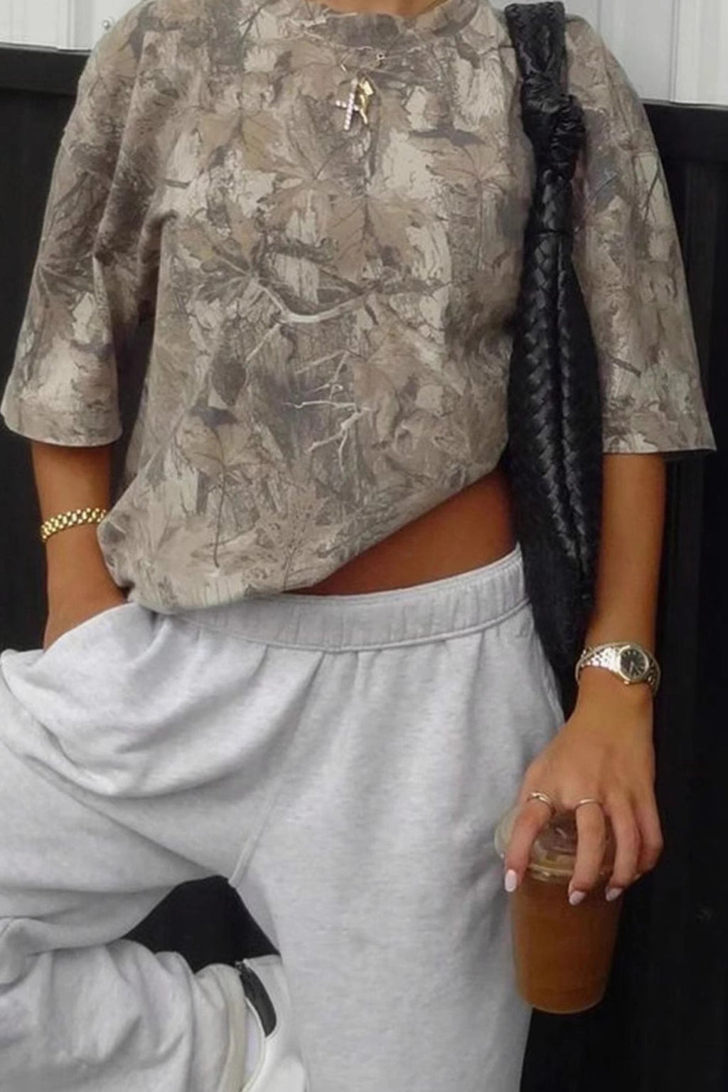 Printed Loose Round Neck T-shirt