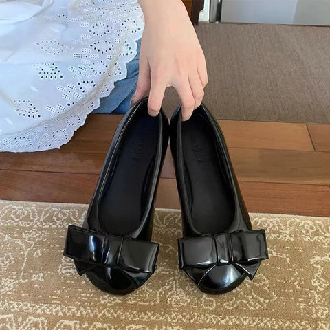 Flats Women Loafer Shoes Shallow Bow Casual Cozy Mary Jane Shoes Fashion New Spring 2024 Dress Lolita Party Zapatos Para Mujeres