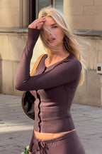 Slim Fit Long Sleeve Cardigan