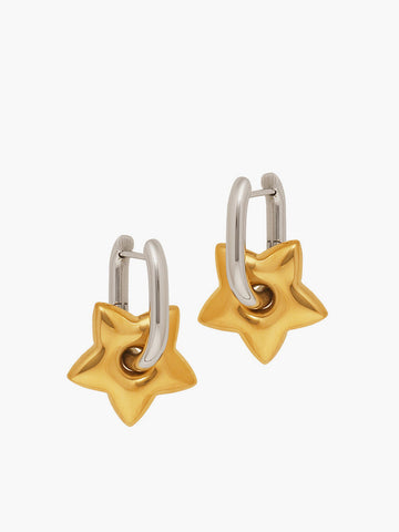 U-Shape Star Drop Earrings