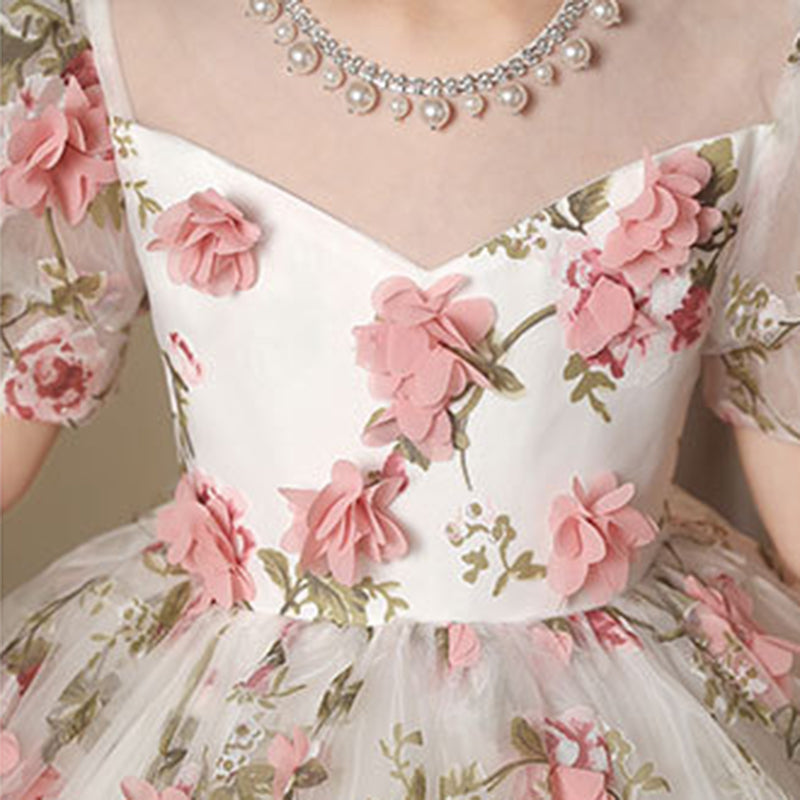Vestido elegante para fiesta de cumpleaños de bebé, vestido de primera comunión para niña pequeña 