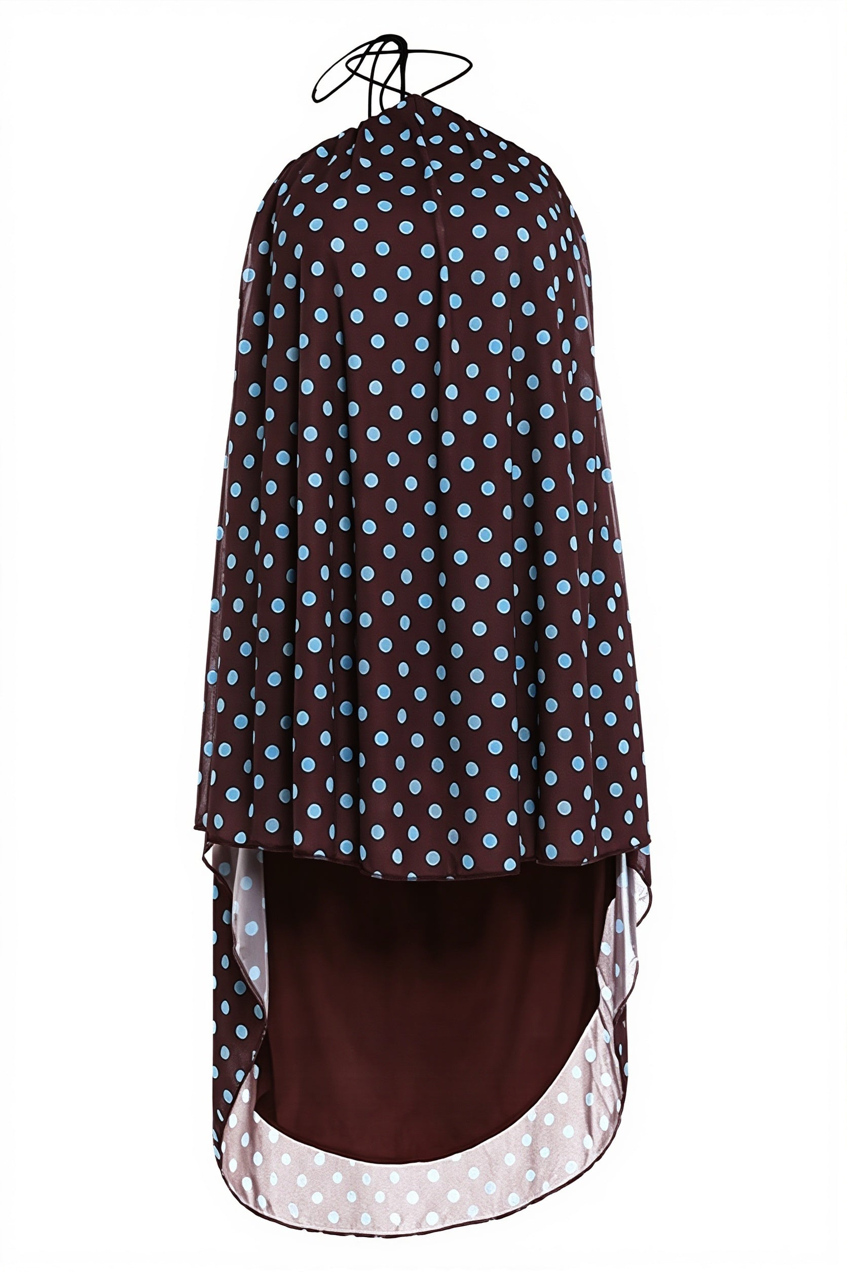 Tube Polka Dot Halter Cutout Back Mini Dress