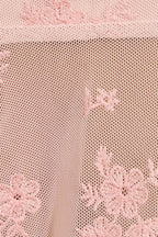 Sheer Jacquard Mesh Slit Cami Top