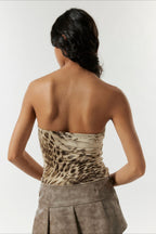 Vacation Hollow Strapless Cropped Blouse