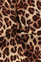 Leopard Print Halter Backless Bodycon Maxi Dress