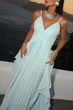 Swing Pleated Layered Maxi Dress