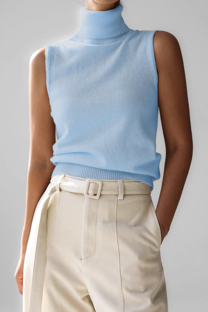 Slim Turtleneck Knit Top