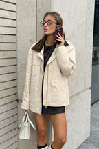Relaxed Fit Cotton Colorblock Jacket