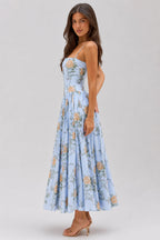 Sexy Floral Cami Bodycon Maxi Dress