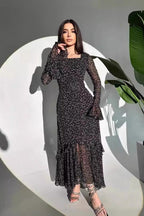 Floral Print Trendy Casual Maxi Dress
