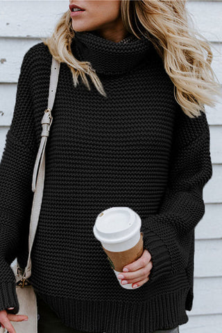 Suéteres casuales lisos de cuello redondo y cintura media (6 colores) 