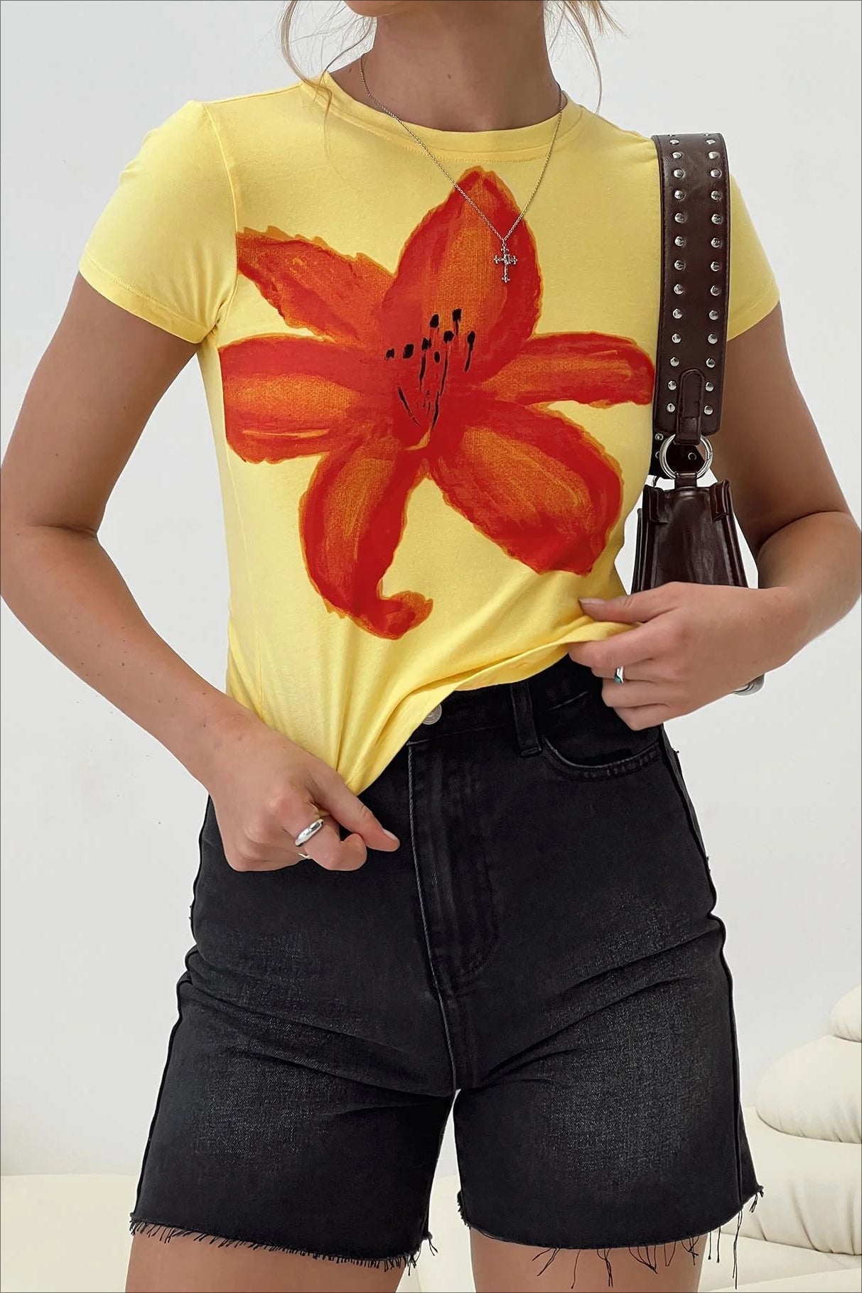Flower Print Short Sleeve T-shirt