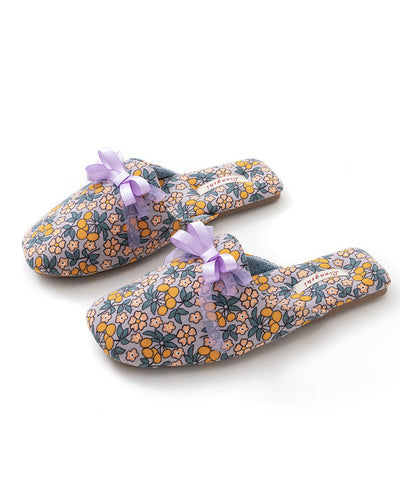 Rosa Print Hausschuhe Schuhe Baumwollstoff Bequemes Spleißen 