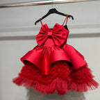 Elegante vestido de primera comunión para bebé, vestido de princesa para bautizo de niña pequeña. 