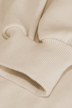 Plain Cropped Zipper Sporty Sweatshirt