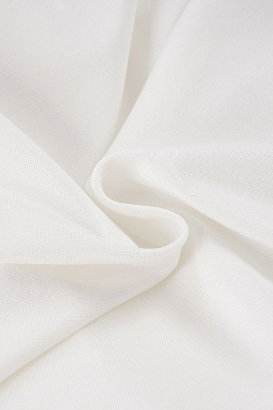 Solid Color Bow Tie Backless T‑shirt