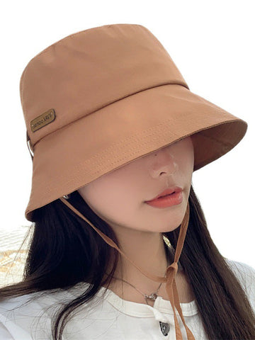 Lace-Up Wide Side Sun-Protection Hats&Caps Fisherman Hat
