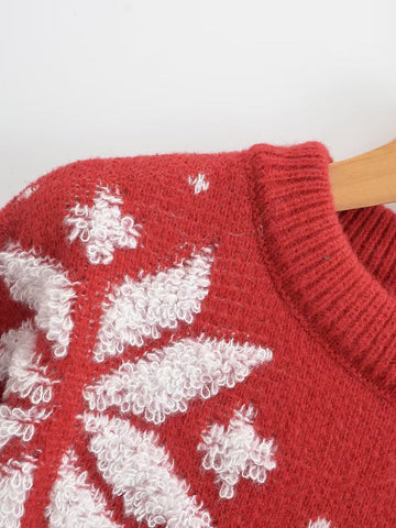 Suéter de mujer: Prendas de abrigo holgadas para otoño e invierno | Suéter navideño retro con diseño de estudiante coreano | Top de punto grueso 