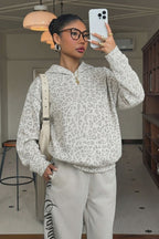 Leopard Print Pullover Street Hoodie