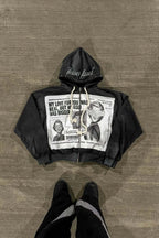 Color Block Rhinestone Street Hoodie