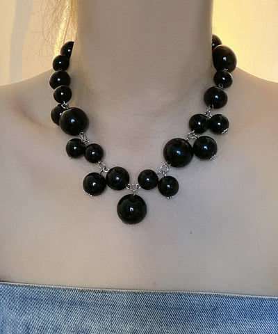 Collar vintage con colgante de borla y perlas de aleación blanca 