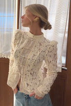 Vintage Lace Button Blouse