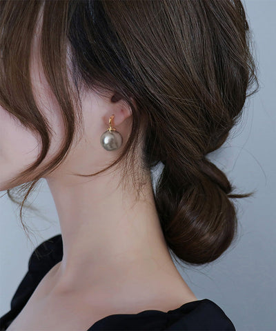 Pendientes de perla con sobredorado de cobre dorado de moda 