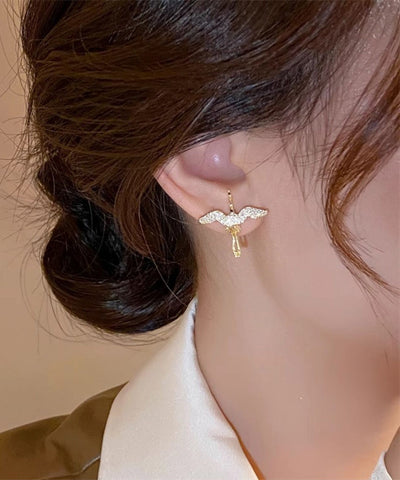 Vogue Gold Edelstahl Zirkon Kran Ohrstecker 