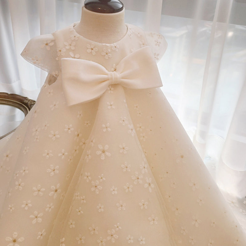 Vestido diario para niña pequeña, vestido para primera comunión, bautizo, fiesta de cumpleaños 