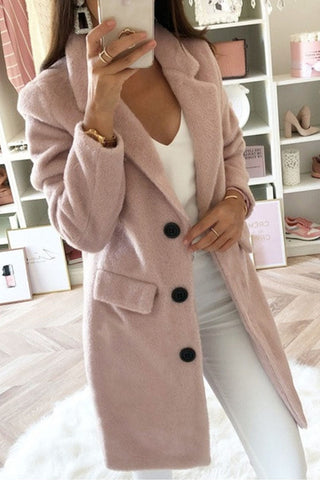 Prendas de abrigo lisas con cuello vuelto de celebridades de la moda (5 colores) 