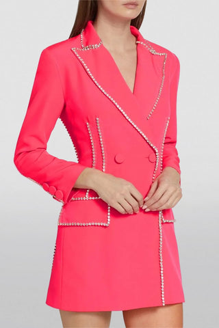Rhinestone Double Breasted Blazer