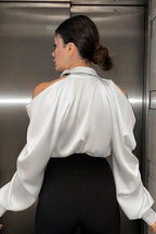 Professional Chic Collared Long Sleeve Blouse