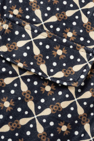 Lässiger Print Patchwork Knöpfe Umlegekragen Oberbekleidung (9 Farben) 