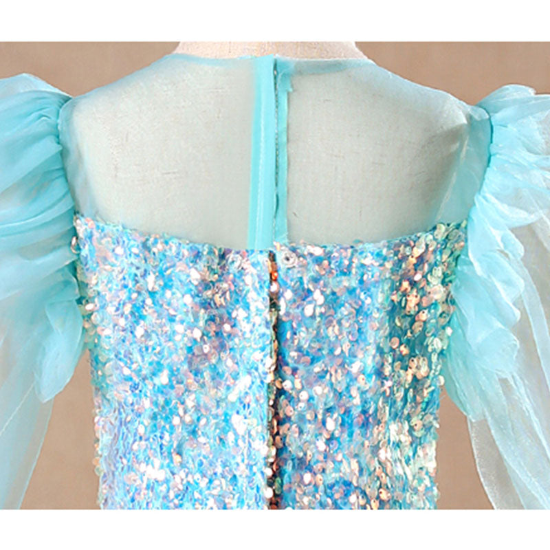 Ballkleider für kleine Mädchen, elegante Festkleider mit Pailletten, traumhaftes Prinzessinnenkleid für Kommunion und Party 