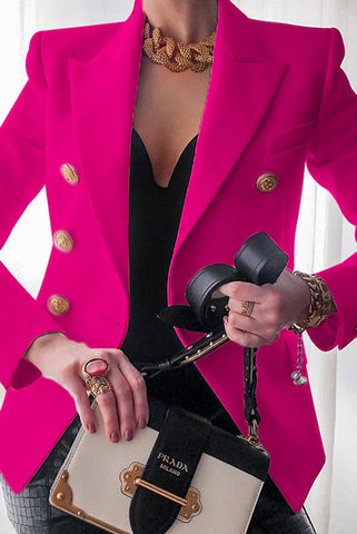 Blazer cruzado de metal Just Go for It 