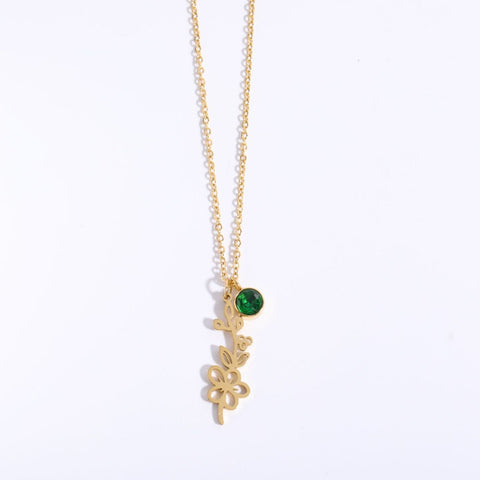 Blossom Birthstone Pendant Necklace - Eternal Bloom Collection