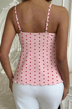 Sexy Basic Tie Waist Stretchy Cami Top